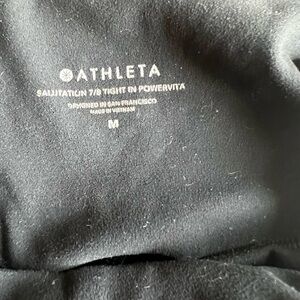 Athleta Black Powervita 7/8 Tights